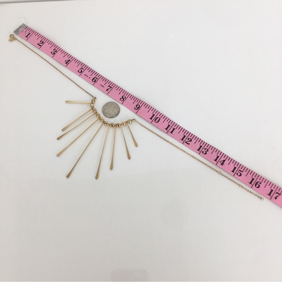 Vintage Sarah Coventry Signed Necklace Gold Tone Spikes And Chain Link Retro - Picture 8 of 8